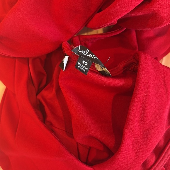 NWOT Lucette Red Sleeveless Ruffled Mermaid Maxi Dress - Picture 8 of 8